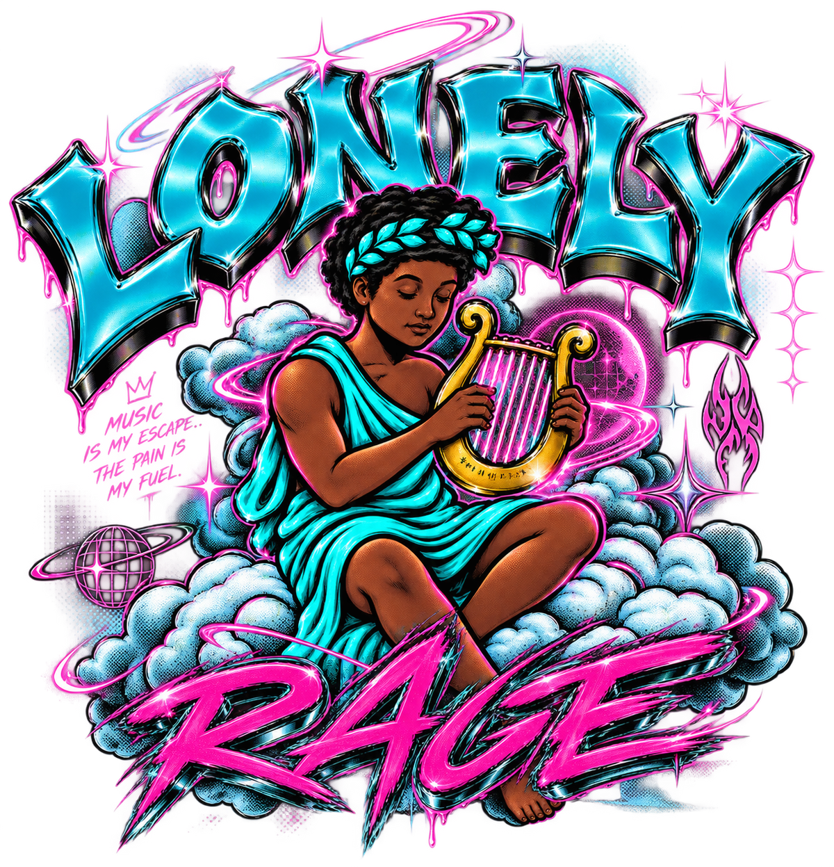 Lonely Rage Graphic Fashion