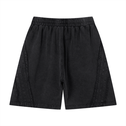 LONELY RAGE™ Unisex Vintage Wash Raw Edge Shorts