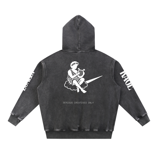 Snow Wash Fleece Oversize Hoodie