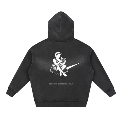 Sunfade Two-way Zipper Boxy Fleece Hoodie