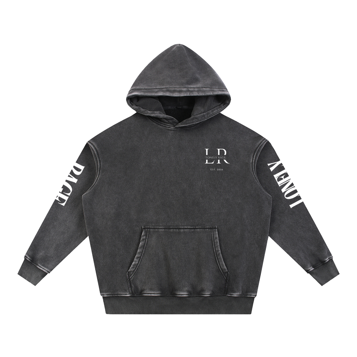Snow Wash Fleece Oversize Hoodie