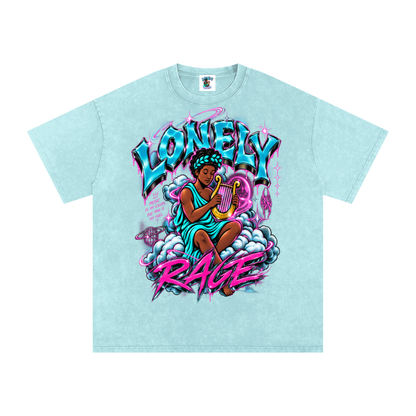 Snow Washed Oversized Cotton T-Shirt