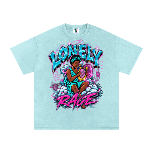 Snow Washed Oversized Cotton T-Shirt